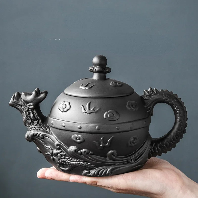 Large Capacity Clay Teapot Zhu Ni Fire Dragon Pot Handmade Household Tea Kettle Single Pot Chinese Kungfu Tea Set