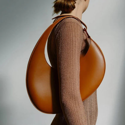 Large Capacity Commuter Half Moon Bags Designer Luxury Fashion Solid Color Handbags Purses High Quality Elegant Bolsos Mujer