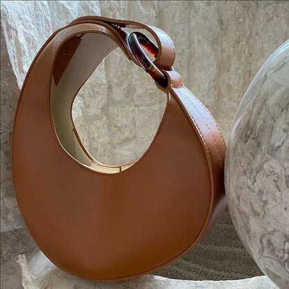 Large Capacity Commuter Half Moon Bags Designer Luxury Fashion Solid Color Handbags Purses High Quality Elegant Bolsos Mujer