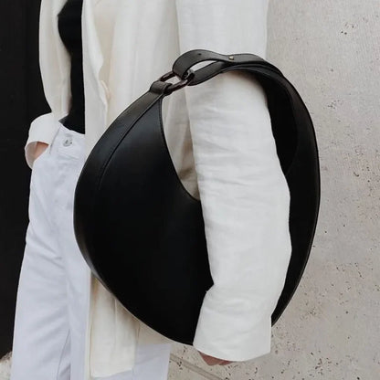 Large Capacity Commuter Half Moon Bags Designer Luxury Fashion Solid Color Handbags Purses High Quality Elegant Bolsos Mujer