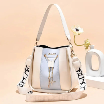 Large Capacity Commuter Leisure Women's Handbags Summer Fashion Small Fresh Shoulder Ladies Crossbody Cute Bucket Bag