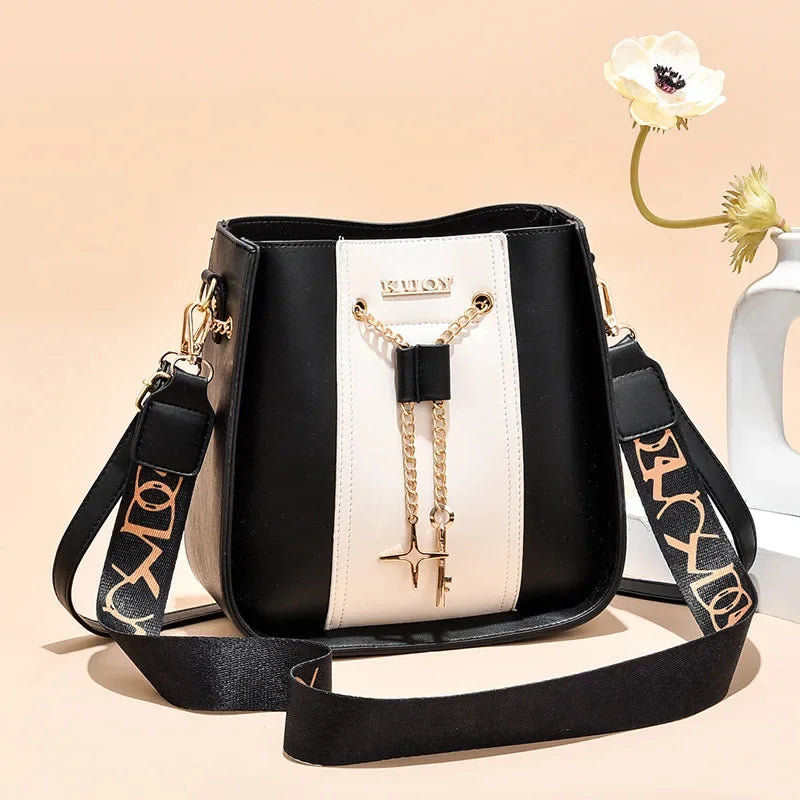 Large Capacity Commuter Leisure Women's Handbags Summer Fashion Small Fresh Shoulder Ladies Crossbody Cute Bucket Bag