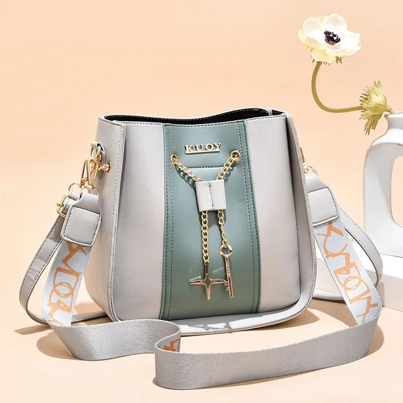Large Capacity Commuter Leisure Women's Handbags Summer Fashion Small Fresh Shoulder Ladies Crossbody Cute Bucket Bag
