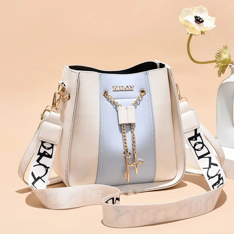 Large Capacity Commuter Leisure Women's Handbags Summer Fashion Small Fresh Shoulder Ladies Crossbody Cute Bucket Bag