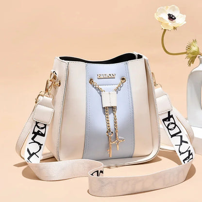 Large Capacity Commuter Leisure Women's Handbags Summer Fashion Small Fresh Shoulder Ladies Crossbody Cute Bucket Bag