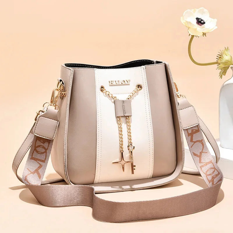 Large Capacity Commuter Leisure Women's Handbags Summer Fashion Small Fresh Shoulder Ladies Crossbody Cute Bucket Bag