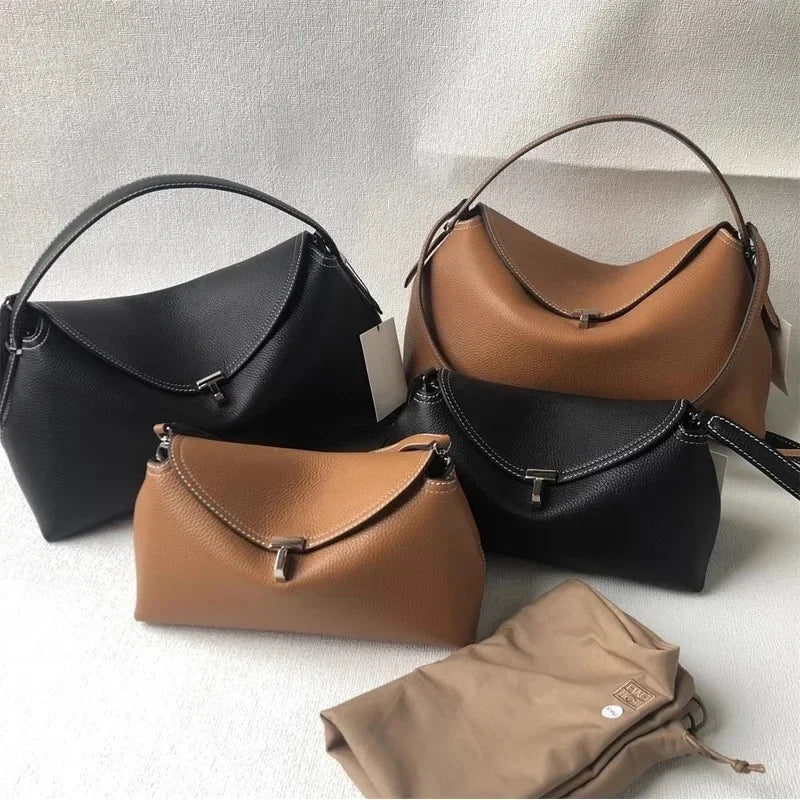 Large Capacity Crossbody Bag Clutch Bag Women's Shoulder Bags Pebbled Leather T-lock Crossbody Bags Handbag