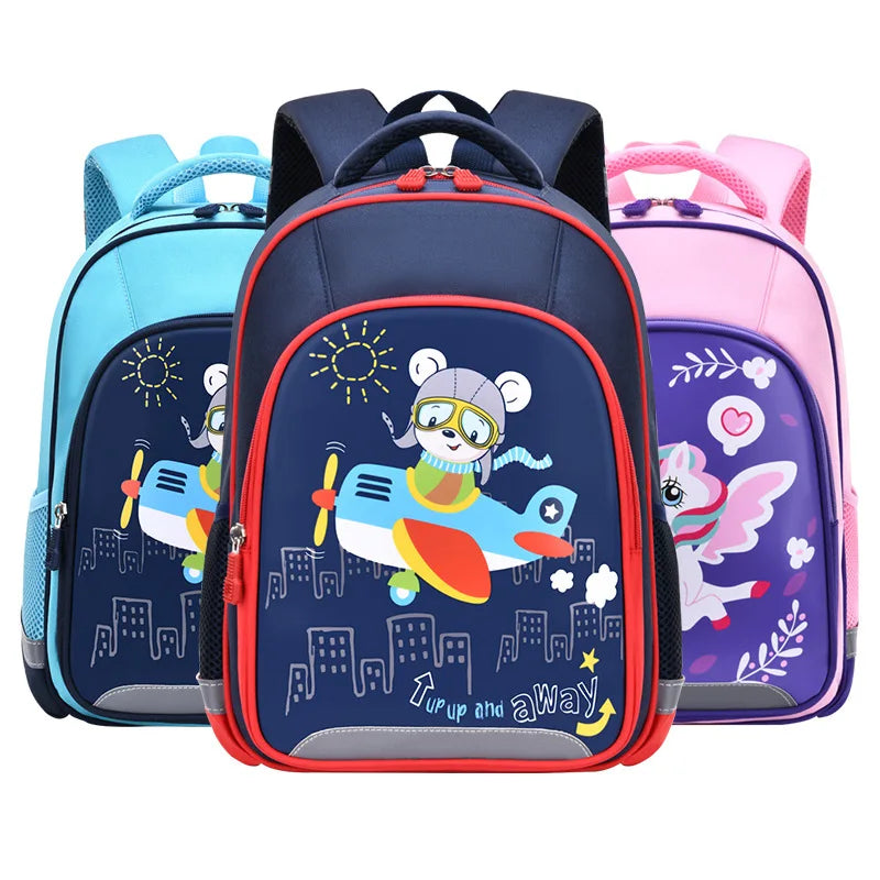 Large Capacity Cute Bears School Bags for Primary Pupils Elementary Students School Backpack Girls Boys Cartoon Book Bags Kawaii