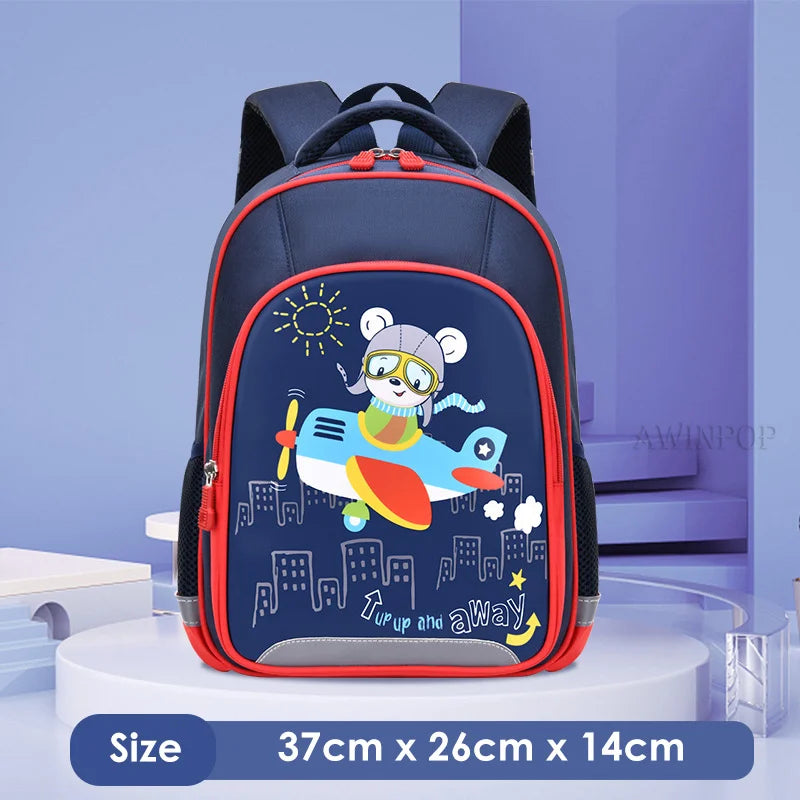Large Capacity Cute Bears School Bags for Primary Pupils Elementary Students School Backpack Girls Boys Cartoon Book Bags Kawaii