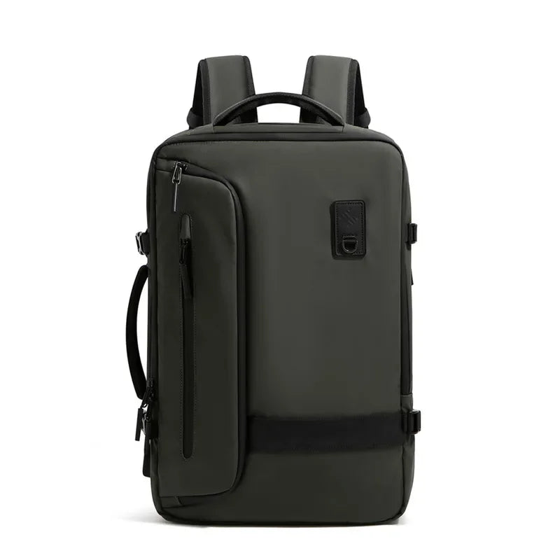 Large Capacity Expandable Airbag Backpack for Men 15.6 Inch Waterproof Laptop Business Bag Vacuum Storage Travel Black Backpacks