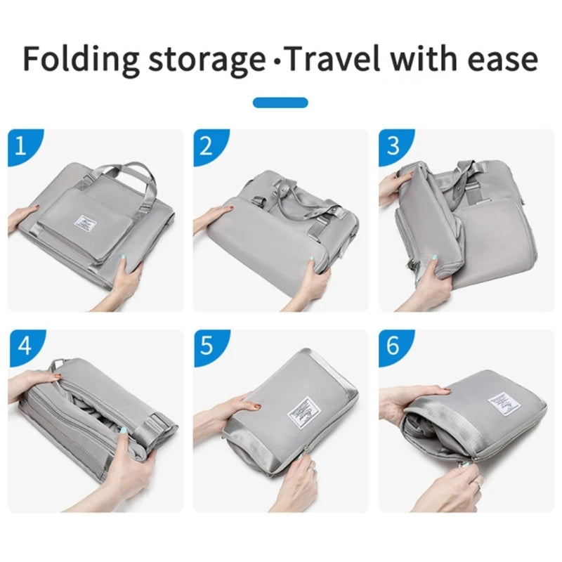 Large Capacity Foldable Travel Bags Lightweight Luggage Bag for Men and Women Dry and Wet Separation Yoga Gym Tote Bag