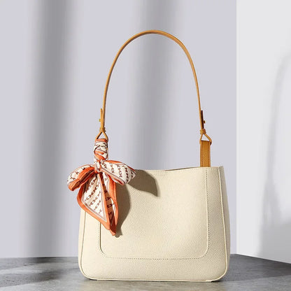 Large Capacity Genuine Leather Armpit Shoulder Bag Niche Retro Handbag First Layer Cowhide Tote Bag Purse  Designer Bags Luxury