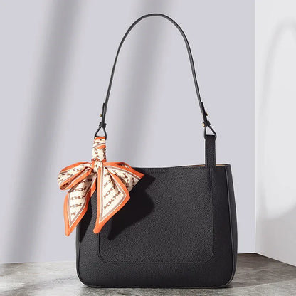 Large Capacity Genuine Leather Armpit Shoulder Bag Niche Retro Handbag First Layer Cowhide Tote Bag Purse  Designer Bags Luxury