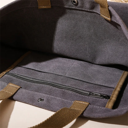 Large Capacity Handbags for Women Female Canvas Shoulder Bag Fashion Letters Inside Out Made of 100% Cotton Shopping Beach Bag