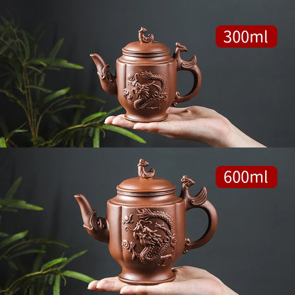 Large Capacity Kungfu Tea Set, Purple Clay Teapot, Built-in Stainless Steel Filter Teapot, Household Single Pot, Large Capacity