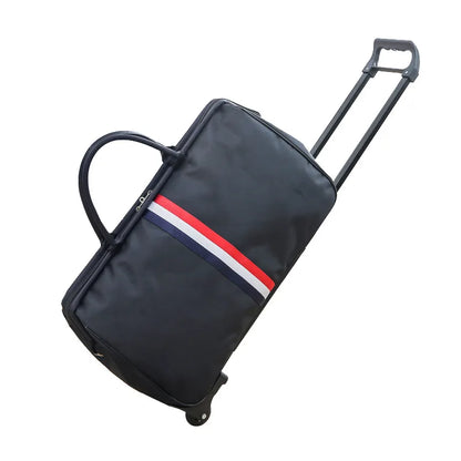 Large Capacity Luggage Trolley Bag with Wheels Travel Suitcase Foldable Duffle Cabin Women Men Hand Luggage Carry On Bags