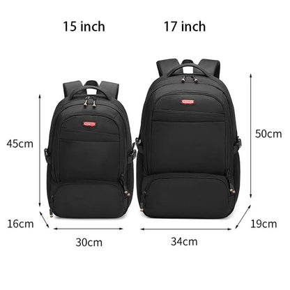 Large Capacity Men's Backpack Laptop Backpacks 15.6 Oxford Black High School Bags Teen College Boy Gril Student Backpack Mochila