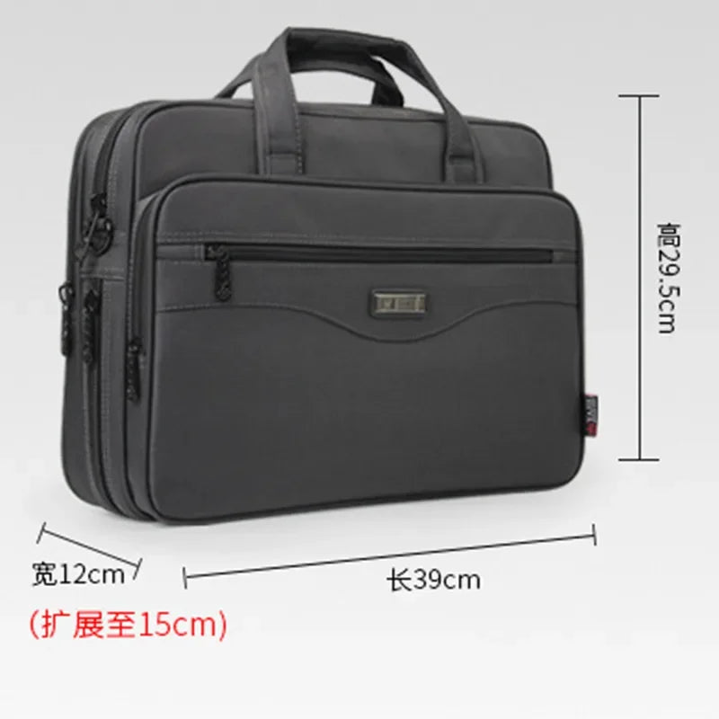 Large Capacity Men's Briefcase Business Oxford Handbag Waterproof 15.6" Inch Laptop High Quality Male Shoulder Messenger Bag