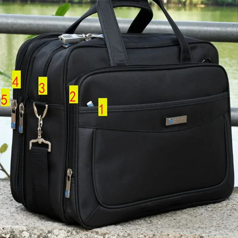 Large Capacity Men's Handbag Business Briefcase 16" inches Laptop Fashion Travel Male Shoulder Messenger Bag