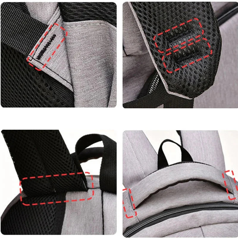 Large Capacity Men's Laptop 15.6 Inch Backpack Oxford Multifunctional School Bag Rucksack Travel Schoolbag Back Pack For Male