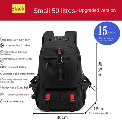 Large Capacity Men's Travel Backpack Outdoor Sports 80L Hiking Multifunction Waterproof Male Laptop Bag