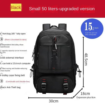 Large Capacity Men's Travel Backpack Outdoor Sports 80L Hiking Multifunction Waterproof Male Laptop Bag