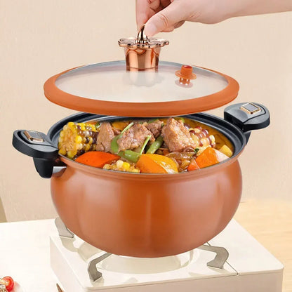 Large Capacity Micro Pressure Pot Maifanshi Non Stick Pumpkin Cooking Pot Household Stewing Pot with Steamer Soup Stewing Pot