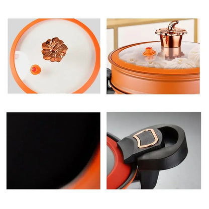 Large Capacity Micro Pressure Pot Maifanshi Non Stick Pumpkin Cooking Pot Household Stewing Pot with Steamer Soup Stewing Pot