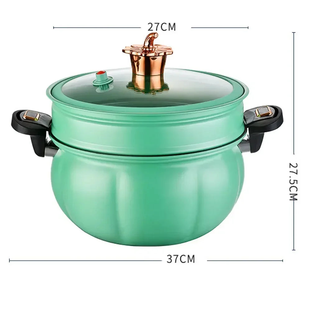Large Capacity Micro Pressure Pot Maifanshi Non Stick Pumpkin Cooking Pot Household Stewing Pot with Steamer Soup Stewing Pot