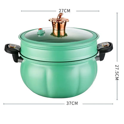 Large Capacity Micro Pressure Pot Maifanshi Non Stick Pumpkin Cooking Pot Household Stewing Pot with Steamer Soup Stewing Pot