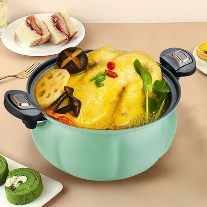 Large Capacity Micro Pressure Pot Maifanshi Non Stick Pumpkin Cooking Pot Household Stewing Pot with Steamer Soup Stewing Pot