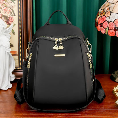 Large Capacity Multifunctional Simple Style Casual Travel Women Anti-theft Backpack Waterproof Fabric Large Female Shoulder Bag