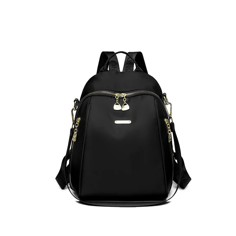 Large Capacity Multifunctional Simple Style Casual Travel Women Anti-theft Backpack Waterproof Fabric Large Female Shoulder Bag