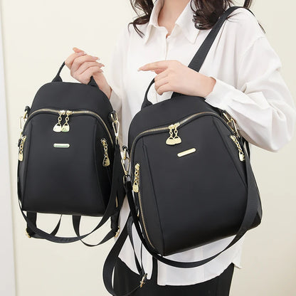 Large Capacity Multifunctional Simple Style Casual Travel Women Anti-theft Backpack Waterproof Fabric Large Female Shoulder Bag
