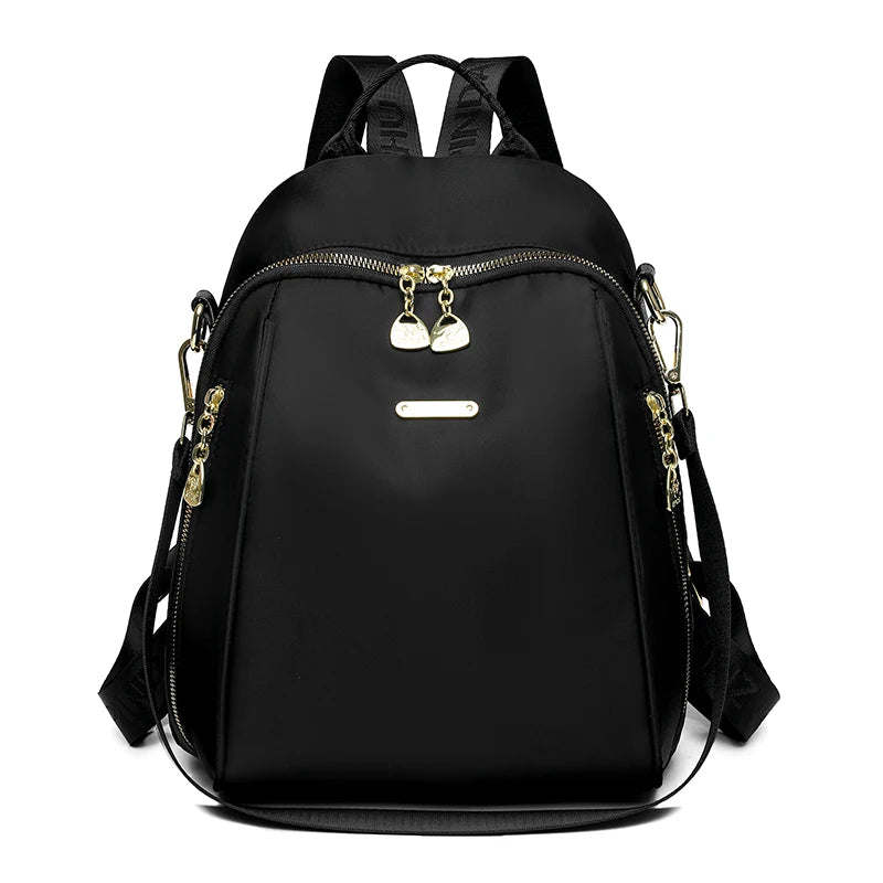 Large Capacity Multifunctional Simple Style Casual Travel Women Anti-theft Backpack Waterproof Fabric Large Female Shoulder Bag