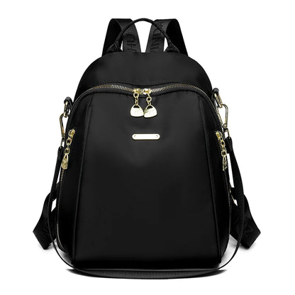 Large Capacity Multifunctional Simple Style Casual Travel Women Anti-theft Backpack Waterproof Fabric Large Female Shoulder Bag