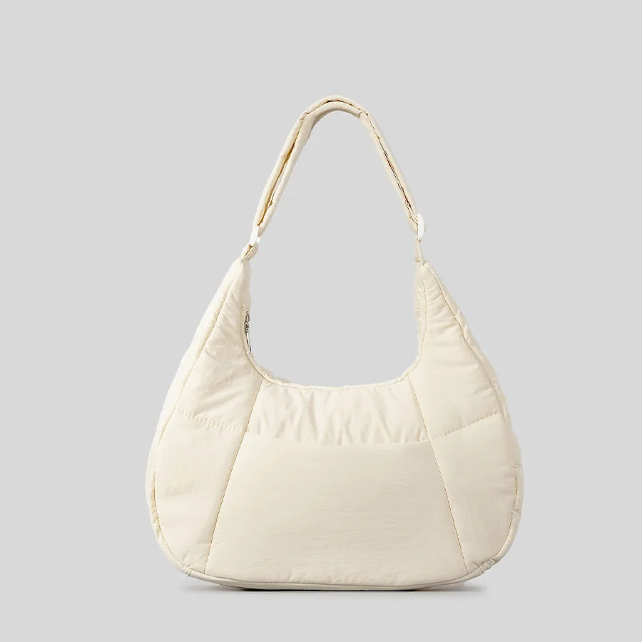 Large Capacity Nylon Tote Bags New Fashion Down Bag All-match Fashion Solid Single Shoulder Handbags Female Casual Travel Bolsas