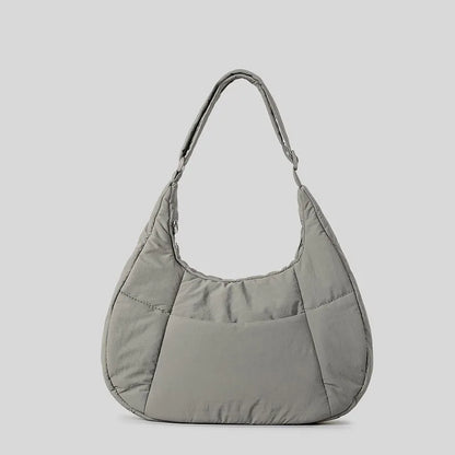 Large Capacity Nylon Tote Bags New Fashion Down Bag All-match Fashion Solid Single Shoulder Handbags Female Casual Travel Bolsas