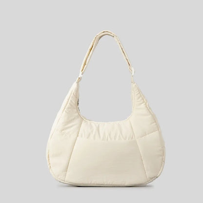 Large Capacity Nylon Tote Bags New Fashion Down Bag All-match Fashion Solid Single Shoulder Handbags Female Casual Travel Bolsas