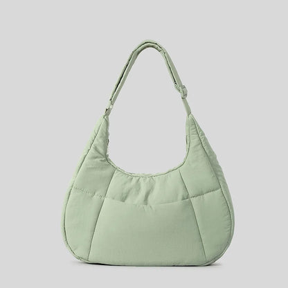 Large Capacity Nylon Tote Bags New Fashion Down Bag All-match Fashion Solid Single Shoulder Handbags Female Casual Travel Bolsas