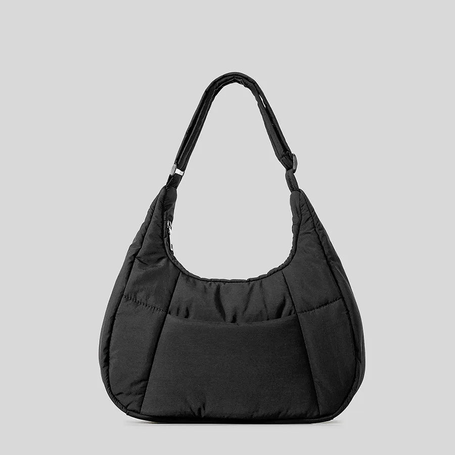 Large Capacity Nylon Tote Bags New Fashion Down Bag All-match Fashion Solid Single Shoulder Handbags Female Casual Travel Bolsas