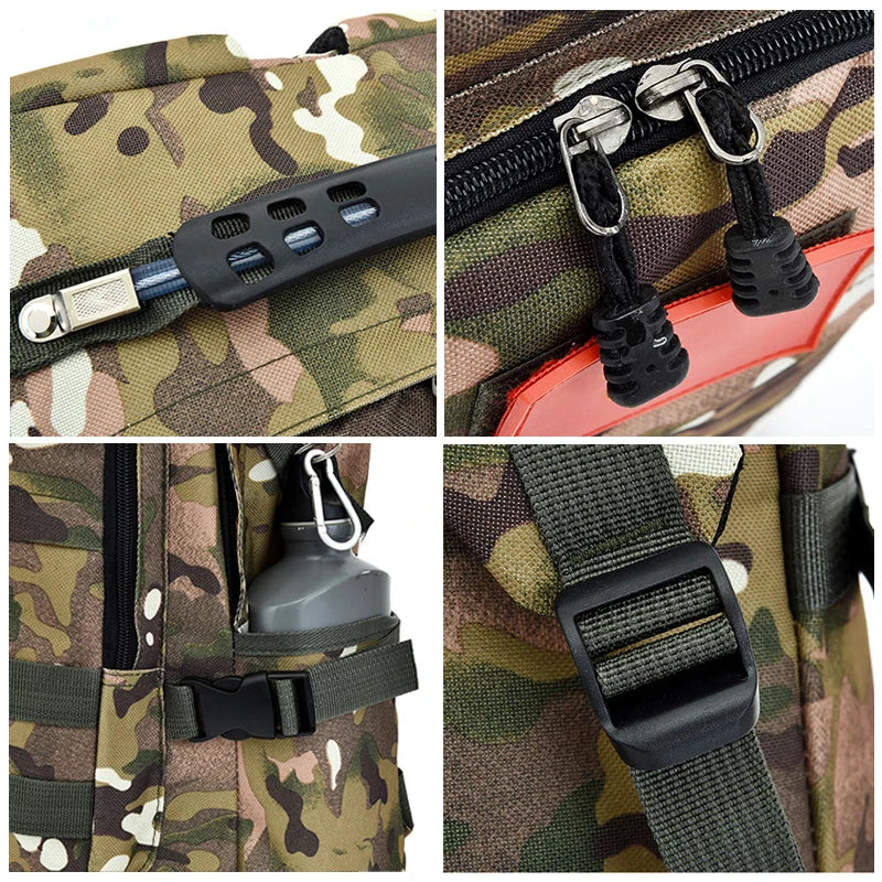 Large Capacity Outdoor Backpack 30L/50L Tactical Military Rucksacks 1000D Nylon Waterproof Fishing Camping Travel Men’s Bags