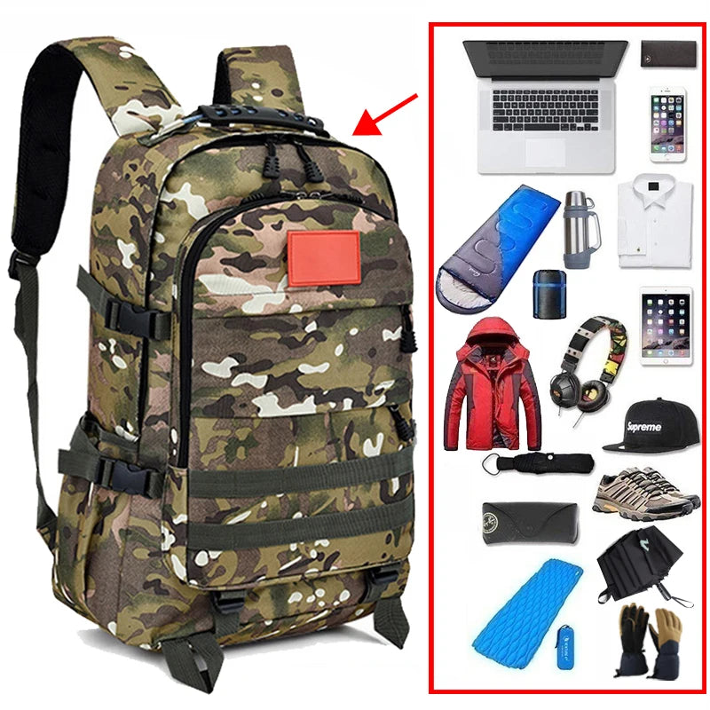 Large Capacity Outdoor Backpack 30L/50L Tactical Military Rucksacks 1000D Nylon Waterproof Fishing Camping Travel Men’s Bags