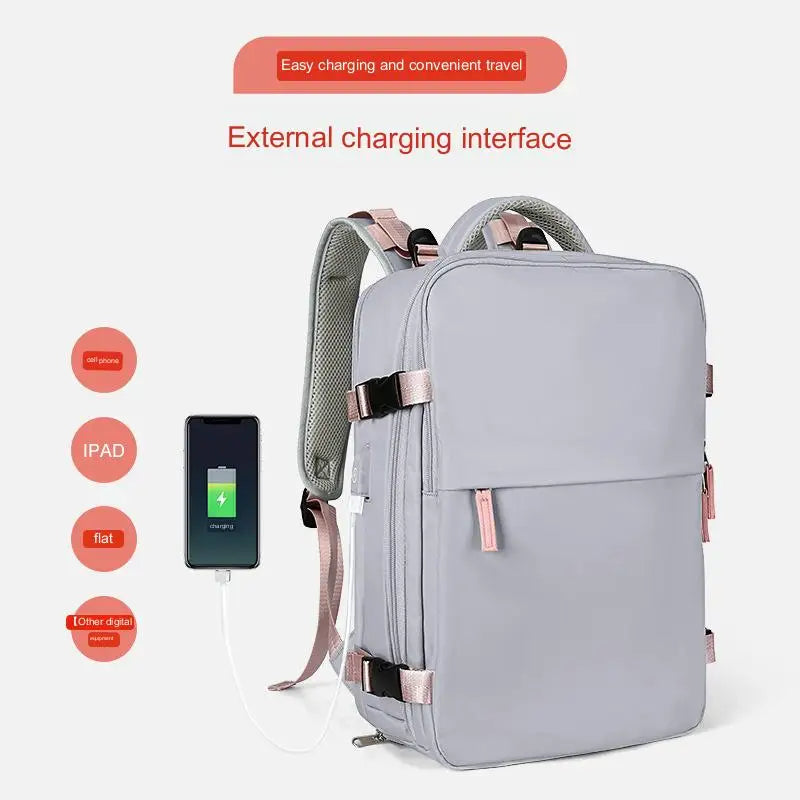 Large Capacity Outdoor Hiking Backpack Women Lightweight Short Distance Luggage Duffel Backpack Wet and Dry Separation