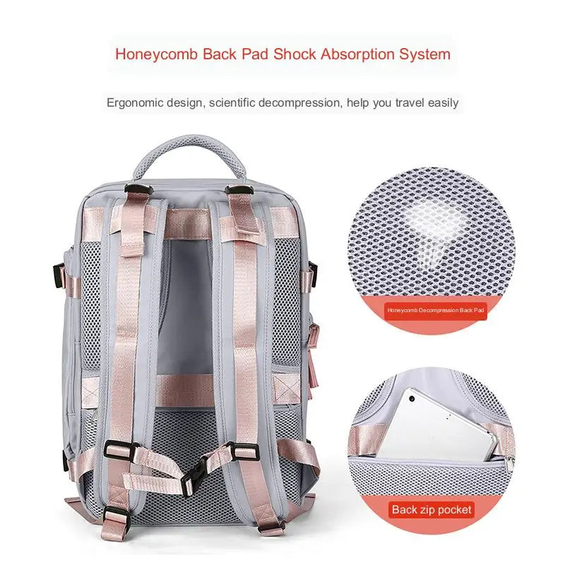 Large Capacity Outdoor Hiking Backpack Women Lightweight Short Distance Luggage Duffel Backpack Wet and Dry Separation