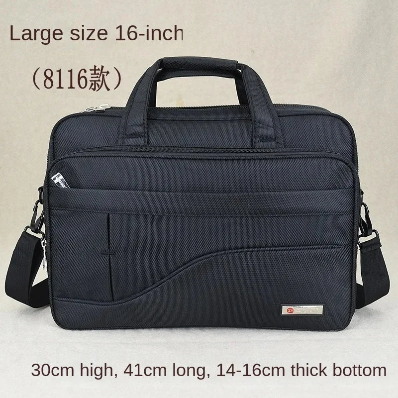 Large Capacity Oxford Men Briefcase Multifunction Handbag Fashion Business Male Shoulder Messenger 15.6 "Laptop Bag