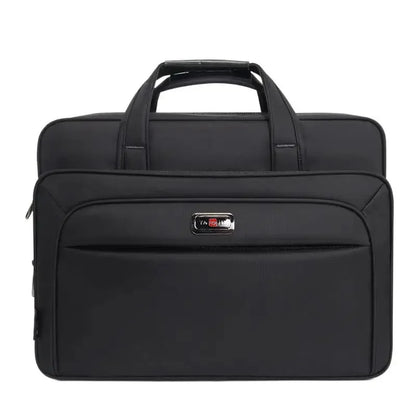 Large Capacity Oxford Men's Briefcase Waterproof 15.6 "Inch Laptop Business Hand File Fashion Shoulder Messenger Bag