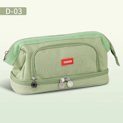 Large Capacity Pencil Case Boat Type Opening Pencil Bag Multi-functional Stationery Storage Bag for Students Pen Pouch