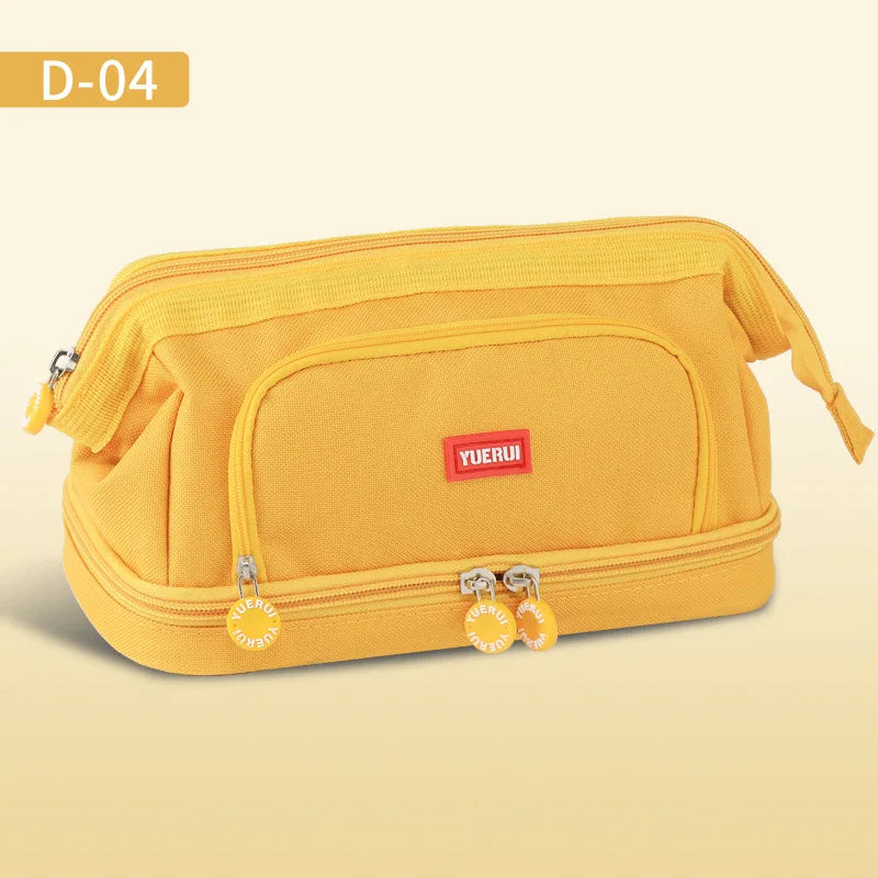 Large Capacity Pencil Case Boat Type Opening Pencil Bag Multi-functional Stationery Storage Bag for Students Pen Pouch