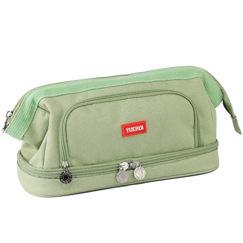 Large Capacity Pencil Case Boat Type Opening Pencil Bag Multi-functional Stationery Storage Bag for Students Pen Pouch